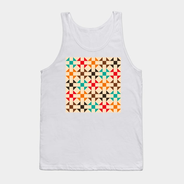 Geometric Pattern: Quilt: Summer Tank Top by Red Wolf